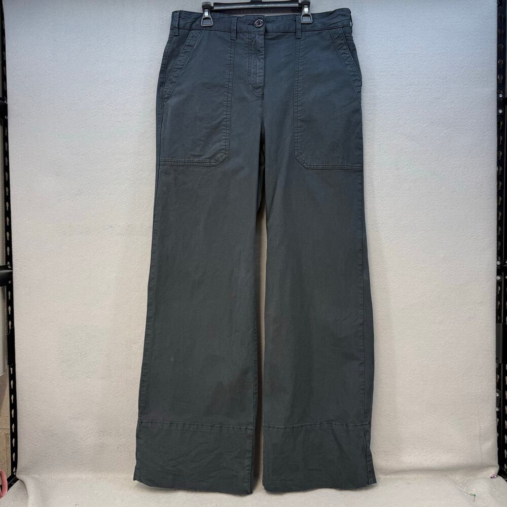 Maeve by Anthropologie Pant Women's 10P Black Wide Leg Patch Pocket